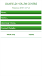 Mobile Screenshot of oakfieldhealthcentre.co.uk