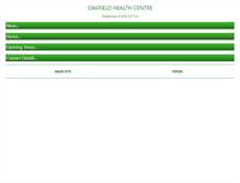 Tablet Screenshot of oakfieldhealthcentre.co.uk